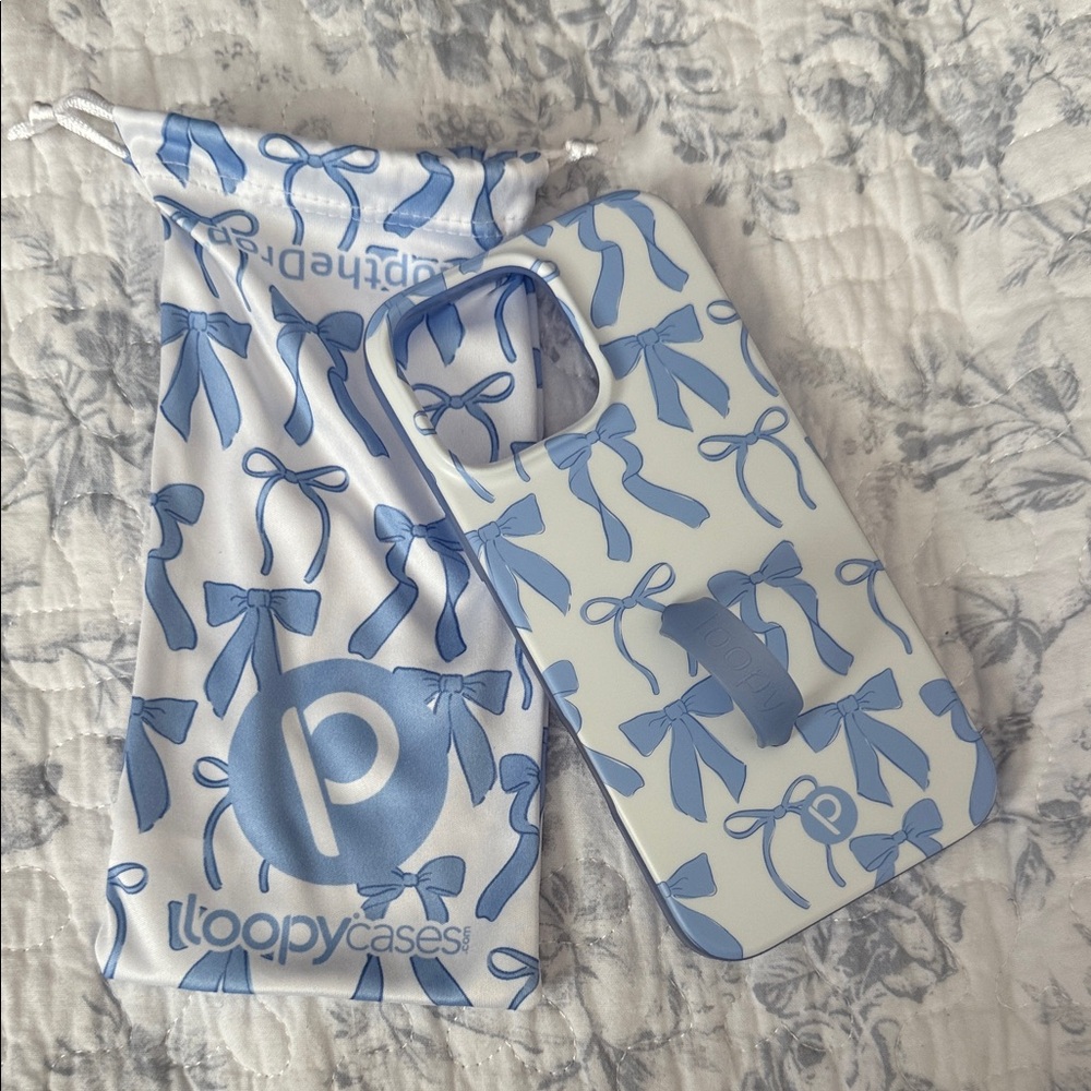 Loopy Case Blue Bow Phone Case
